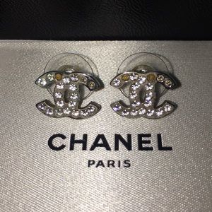 Authentic Chanel Rhinestone Earrings